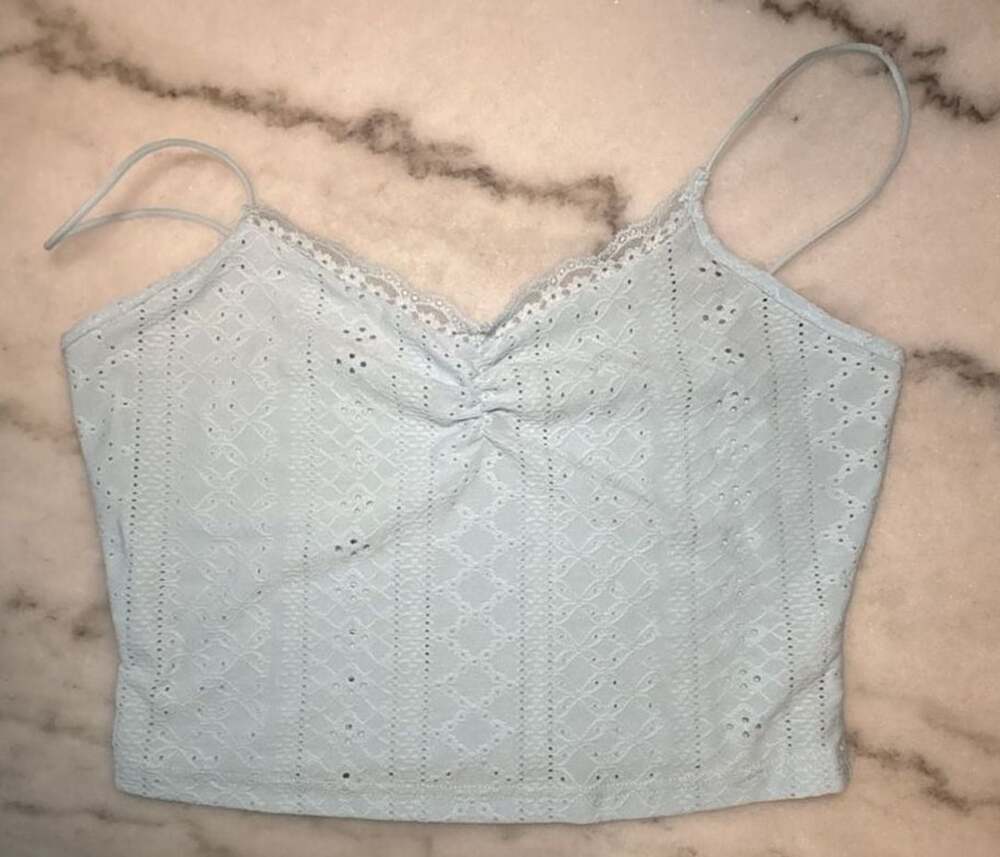 SHEIN Camisole Size L Light Blue Lace Cami Top